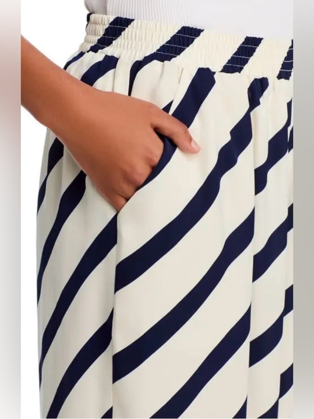 Aqua Jogger Pants in Navy Stripe - Picture 4 of 6